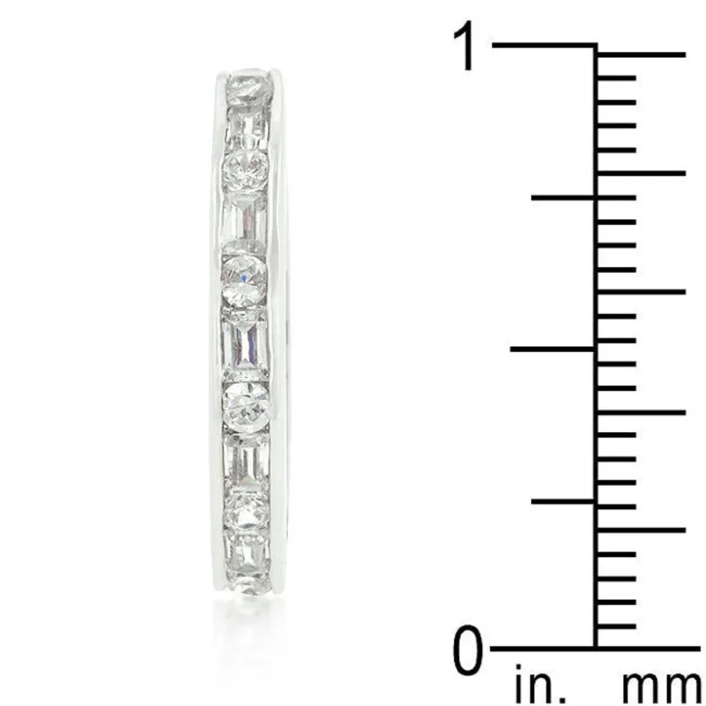 Alternating Cubic Zirconia Eternity Band - Picture 4 of 4